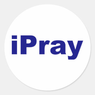 iPray Classic Round Sticker