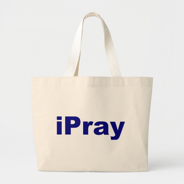 iPray Large Tote Bag (Front)