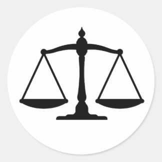 Ipsa Loquitur Scales of Justice Law Classic Round Sticker