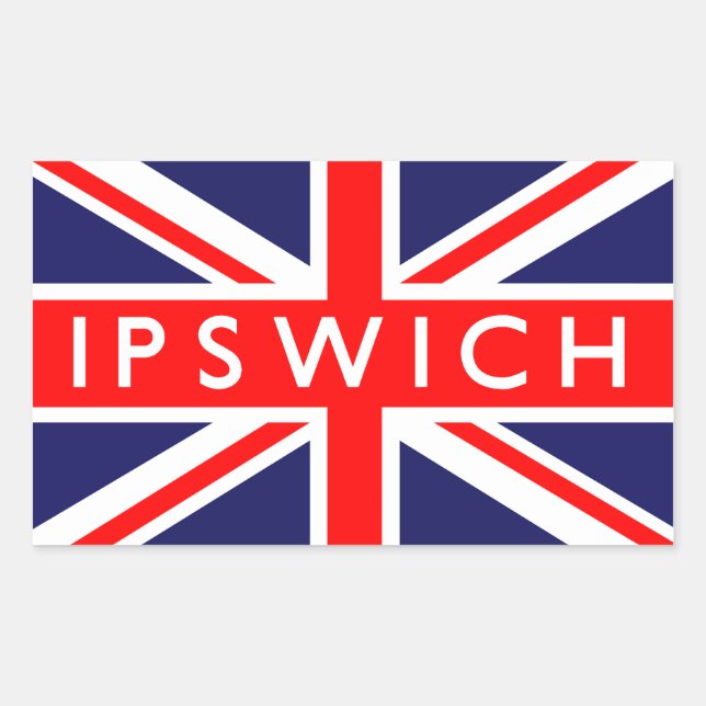 Ipswich : British Flag Rectangular Sticker (Front)