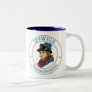 Ipswich Massachusetts Colonial Two-Tone Coffee Mug