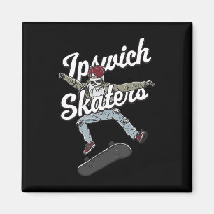 Ipswich Skater Skateboarding Funny Skateboard Humo Magnet