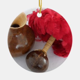 Ipu and Uli Uli Ceramic Tree Decoration