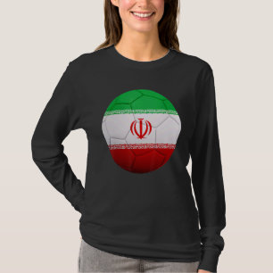 Ir Iran Soccer National  Ball Ir Iran Flag Footbal T-Shirt
