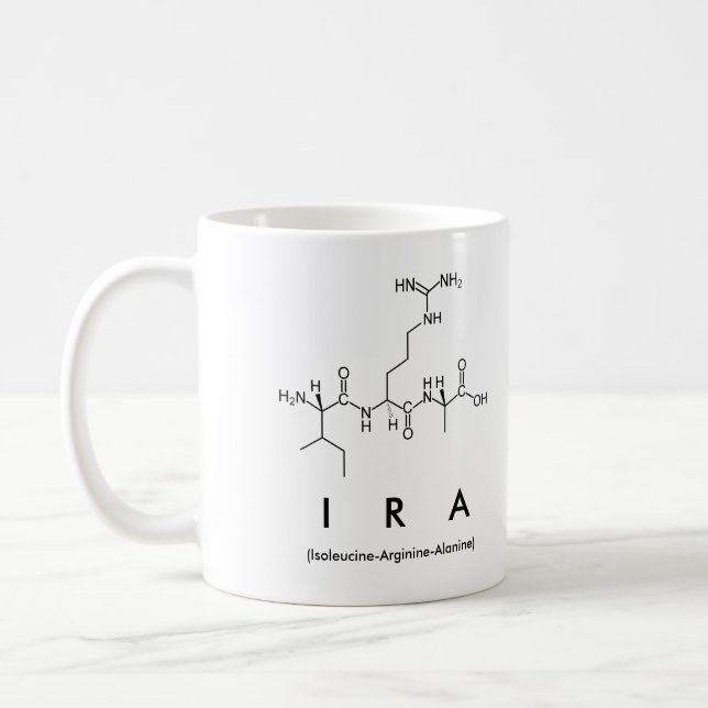 Ira peptide name mug (Left)