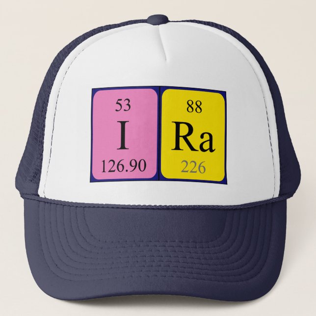 Ira periodic table name hat (Front)