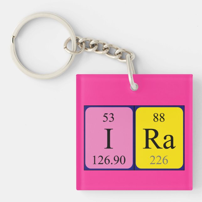 Ira periodic table name keyring (Front)