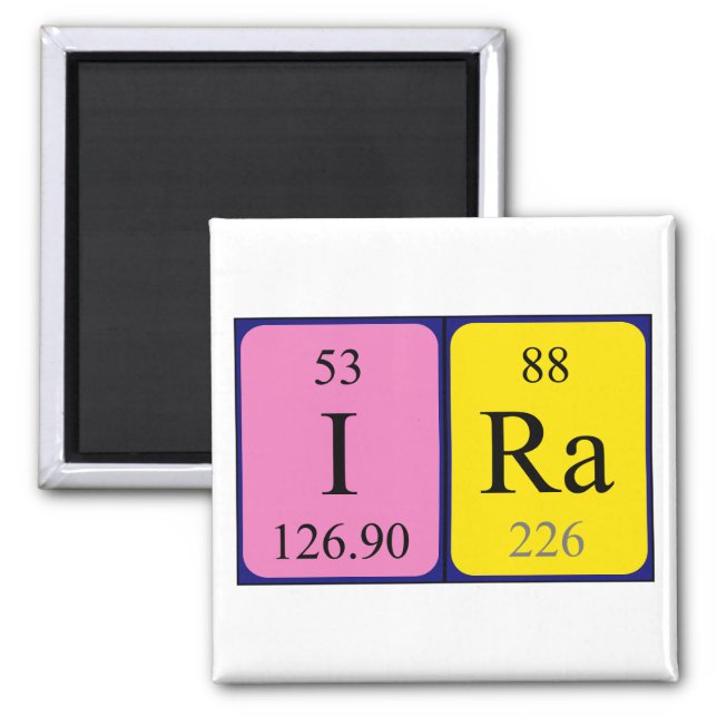 Ira periodic table name magnet (Front)