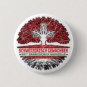 Irak Irakisch Schweiz Baum Wurzel 6 Cm Round Badge