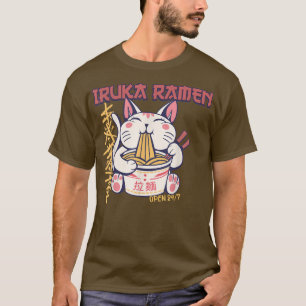 Iraku Ramen Lover Bowl Pasta Cat Cat T-Shirt