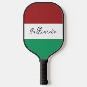 Iraly Flag Colors Irish Surname Name Custom Pickleball Paddle