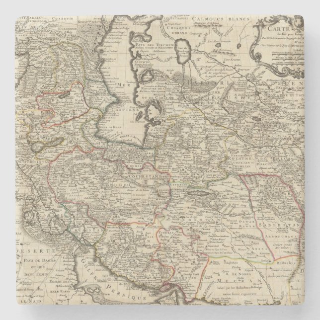 Iran, Afghanistan, Pakistan Stone Coaster (Front)