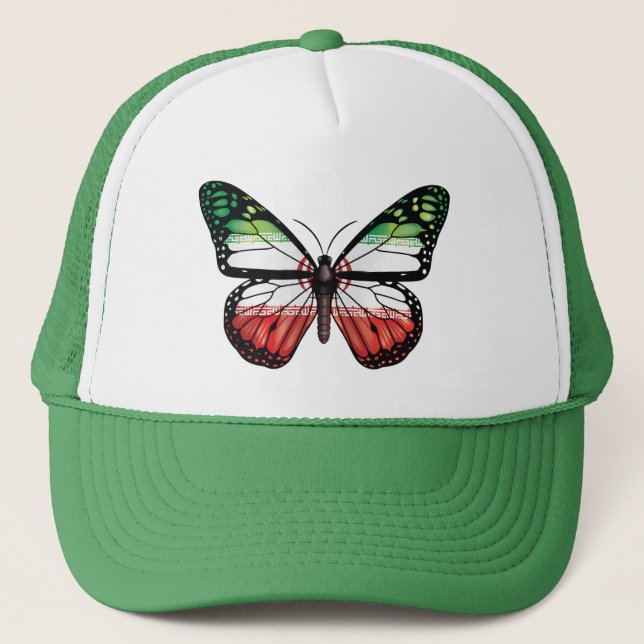 Iran butterfly monarch flag trucker hat (Front)