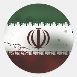 iran classic round sticker