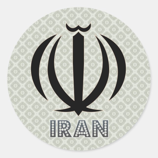 Iran Coat of Arms Classic Round Sticker (Front)