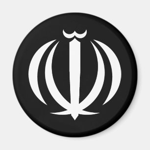 Iran country flag symbol emblem coat of arms magnet