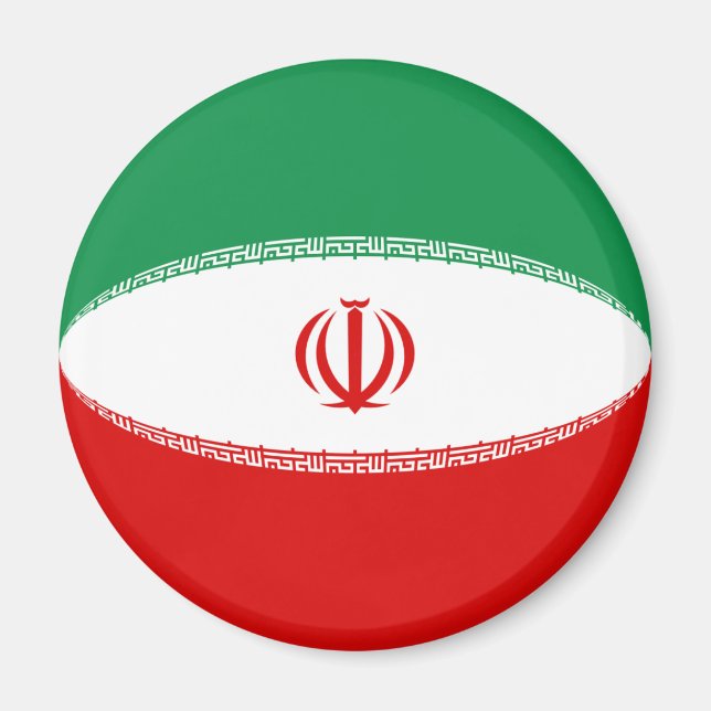 Iran Fisheye Flag Magnet (Front)