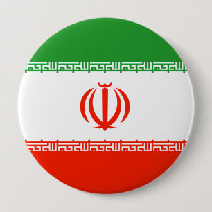Iran Flag 10 Cm Round Badge