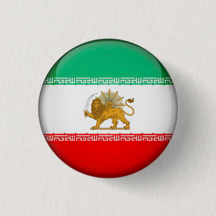 Iran Flag  3 Cm Round Badge