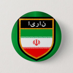 Iran Flag 6 Cm Round Badge