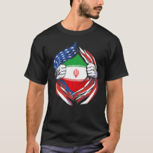 Iran Flag American Proud of My Iranian Heritage T-Shirt