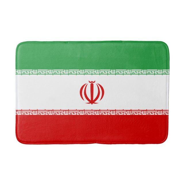 Iran Flag Bath Mat (Front)