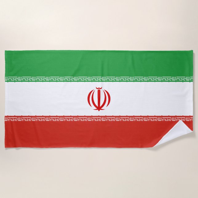 Iran flag beach towel (Front)