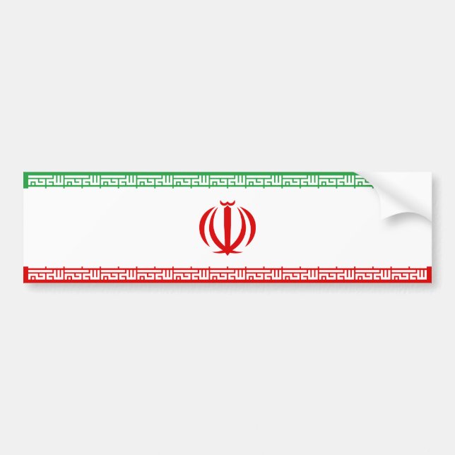 Iran Flag Bumper Sticker (Front)