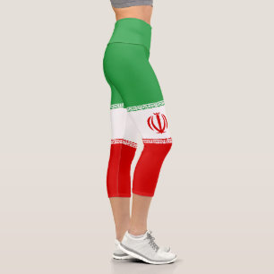 Iran Flag Capri Leggings