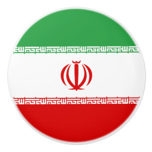 Iran Flag Ceramic Knob