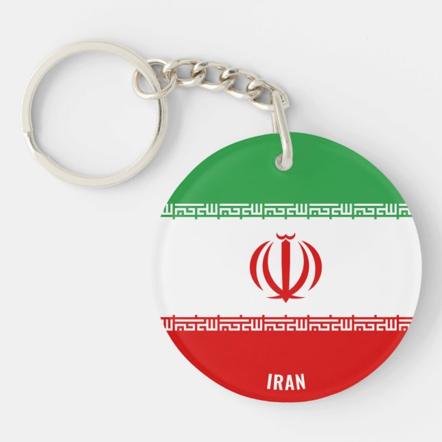 Iran Flag Charming Patriotic Key Ring (Front)