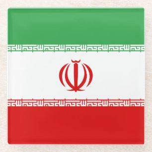 Iran Flag Glass Coaster