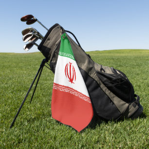 Iran flag golf towel