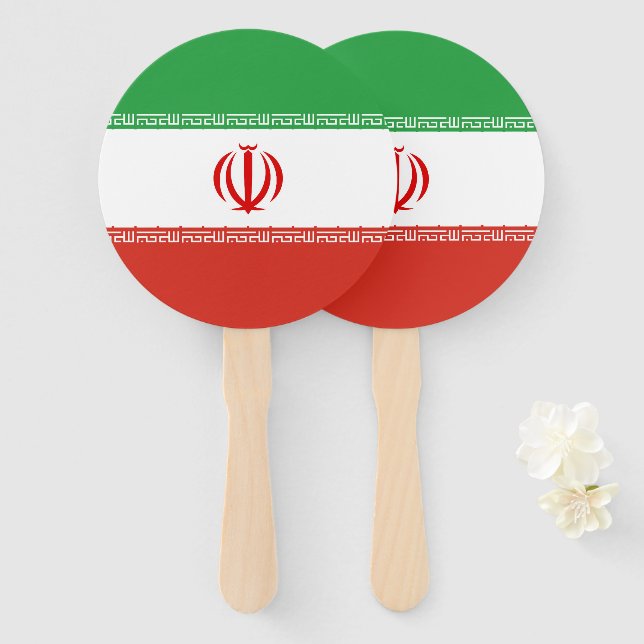 Iran flag hand fan (Front and Back)