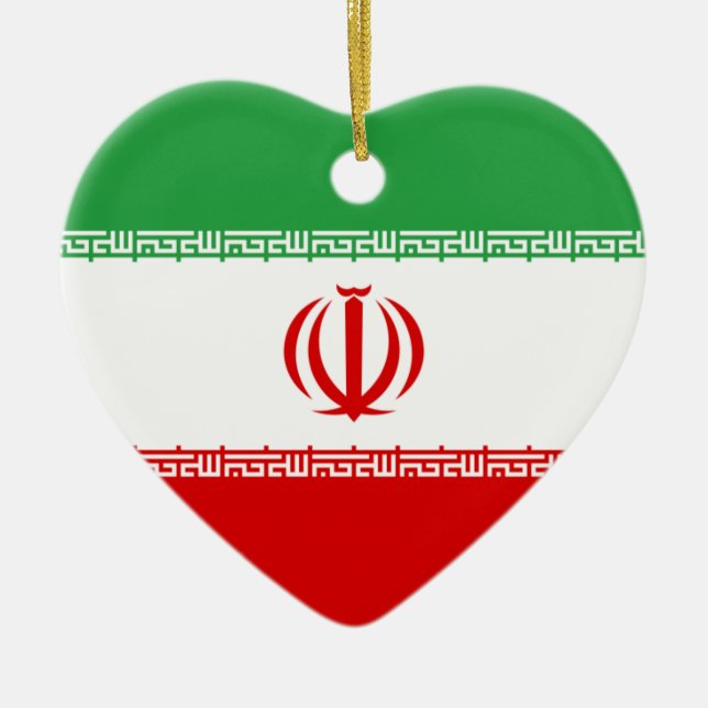 Iran Flag Heart Ornament (Front)
