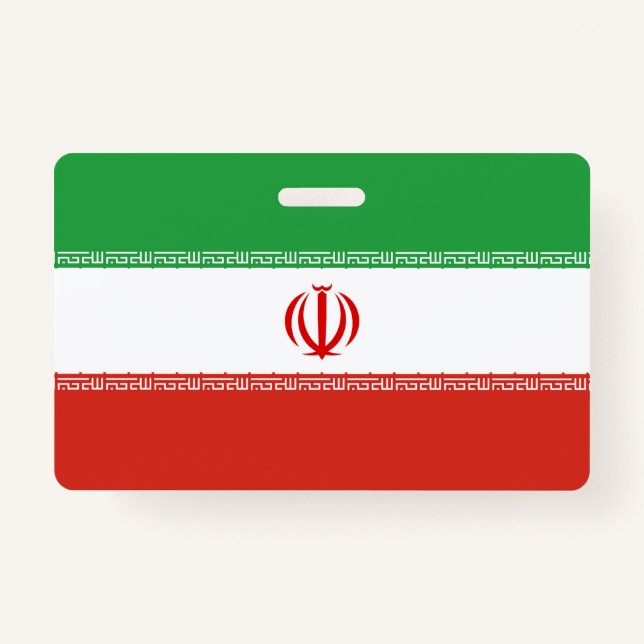 Iran flag ID badge (Front)