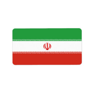 Iran flag label