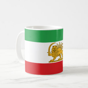 Iran Flag Lion And Sun Shah of Iran Flag Coffee Mug