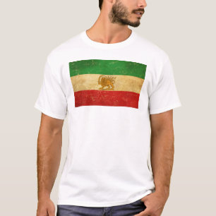 Iran Flag Lion And Sun Shah of Iran Flag T-Shirt