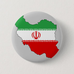 Iran flag map 6 cm round badge