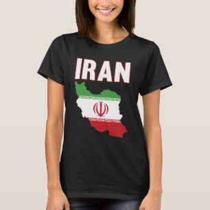 Iran Flag Map Iranian Pride T-Shirt