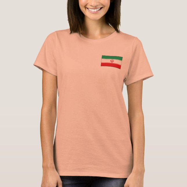 Iran Flag + Map T-Shirt (Front)