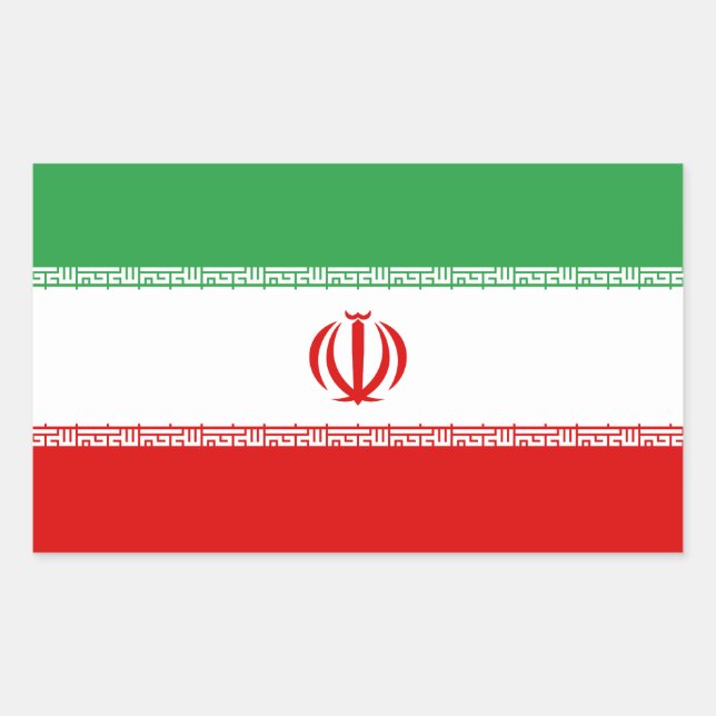 Iran Flag Rectangular Sticker (Front)