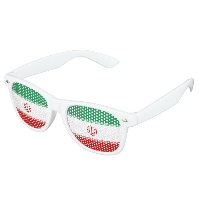 Iran Flag Retro Sunglasses (Angled)