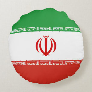 Iran flag round cushion