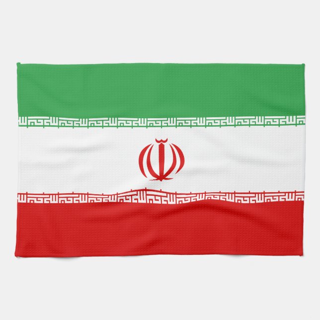Iran Flag Tea Towel (Horizontal)