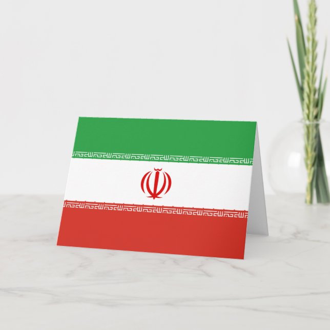 Iran flag thank you card (Front)