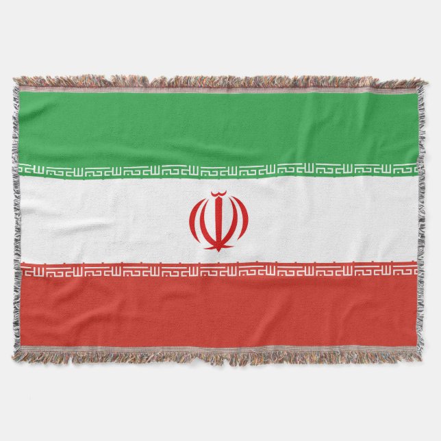 Iran flag throw blanket (Front)