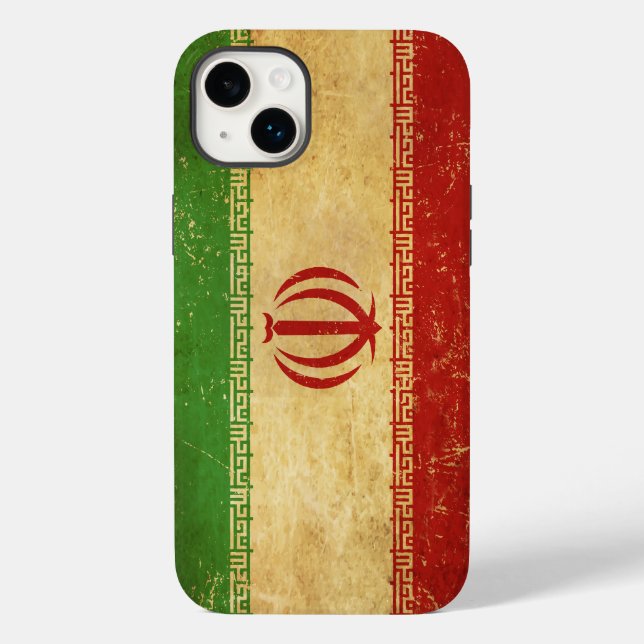 Iran Flag Vintage Design Case-Mate iPhone Case (Back)
