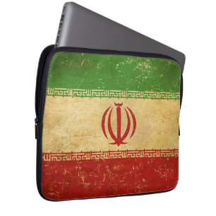 Iran Flag Vintage Design Laptop Sleeve